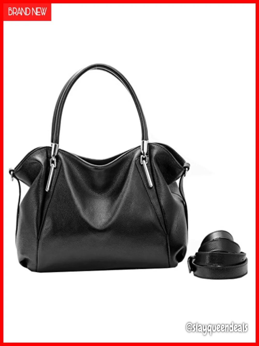 Genuine Leather Satchel Handbag Shoulder Tote for Women